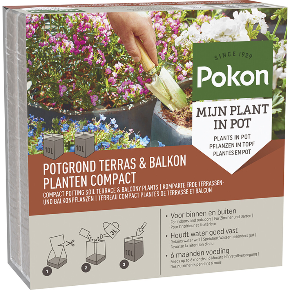 Pokon Kokos Potgrond Terras & Balkon Compact20 liter