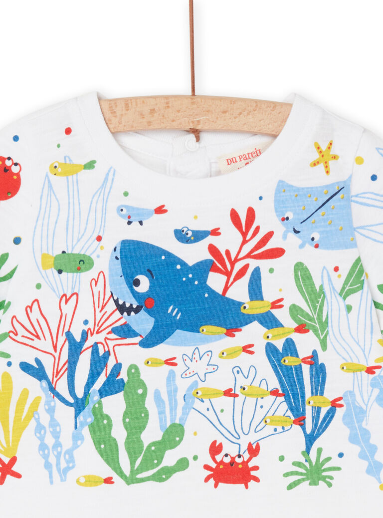 T-shirt blanc à motifs animaliers