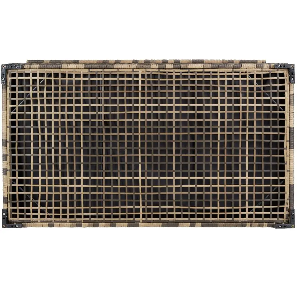 tectake Kussenbox Oslo met aluminium frame 145x82,5x79,5cm, Natuur
