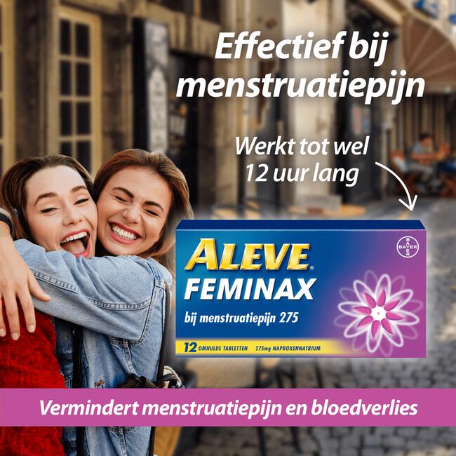 Aleve Feminax bij menstruatiepijn 12 tabletten