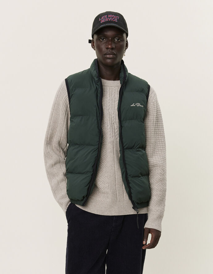 Les Deux Newport Padded Vest Pine green