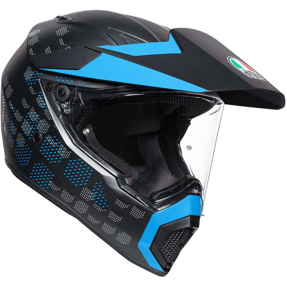 AGV - Casque AX9 Antartica Noir Mat / Bleu
