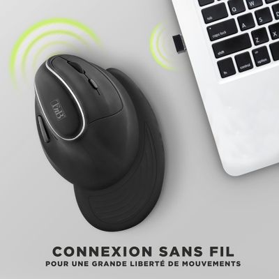 T'nB - Souris sans fil ergonomique pour droitier - noir
