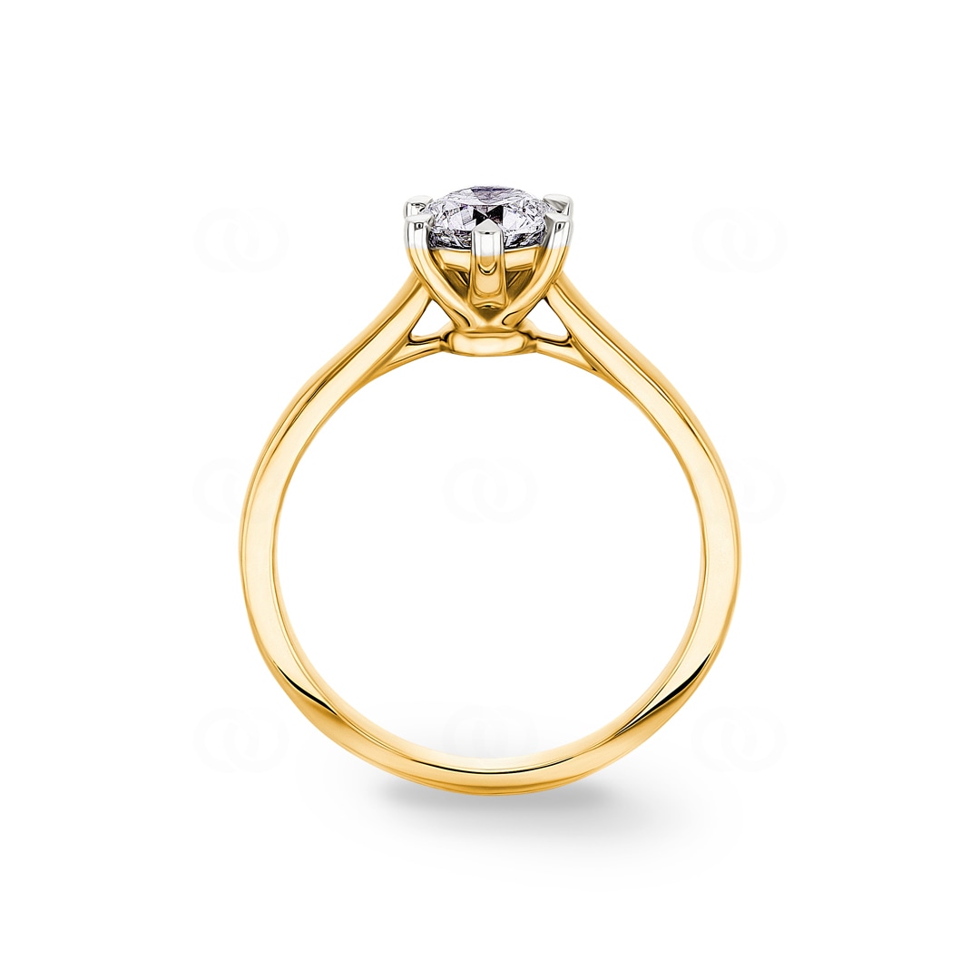 0.75ct Diamant Solitärring 750/18 K Gelbgold