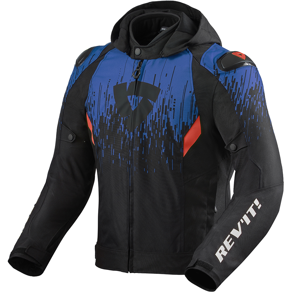 Rev'it - Blouson Quantum 2 H2O Noir / Bleu / Rouge