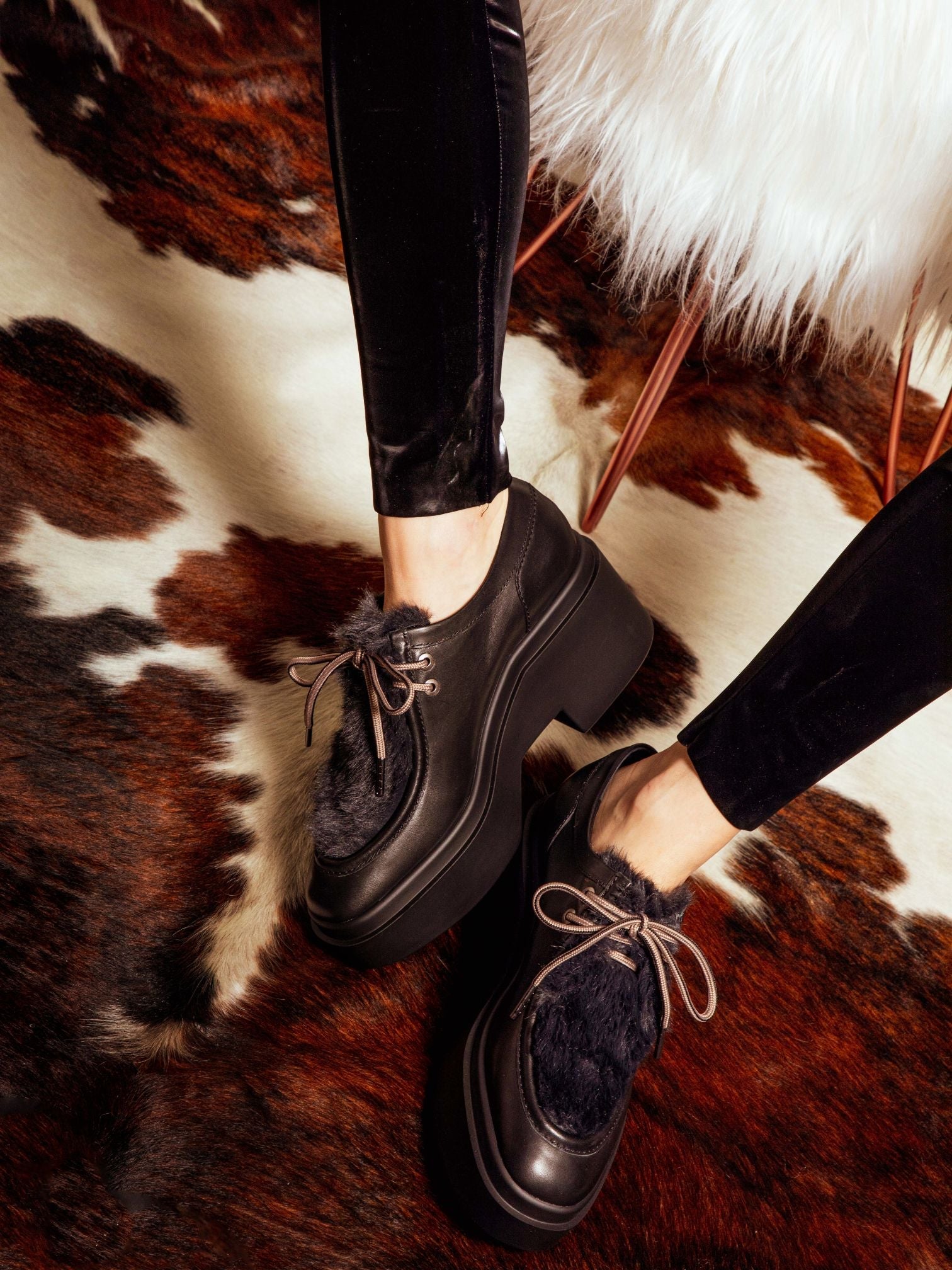 NORTON, black & faux fur