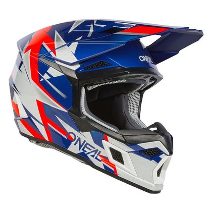 Casque cross O'Neal 3SRS - RIDE V24 2024 - Bleu / Blanc