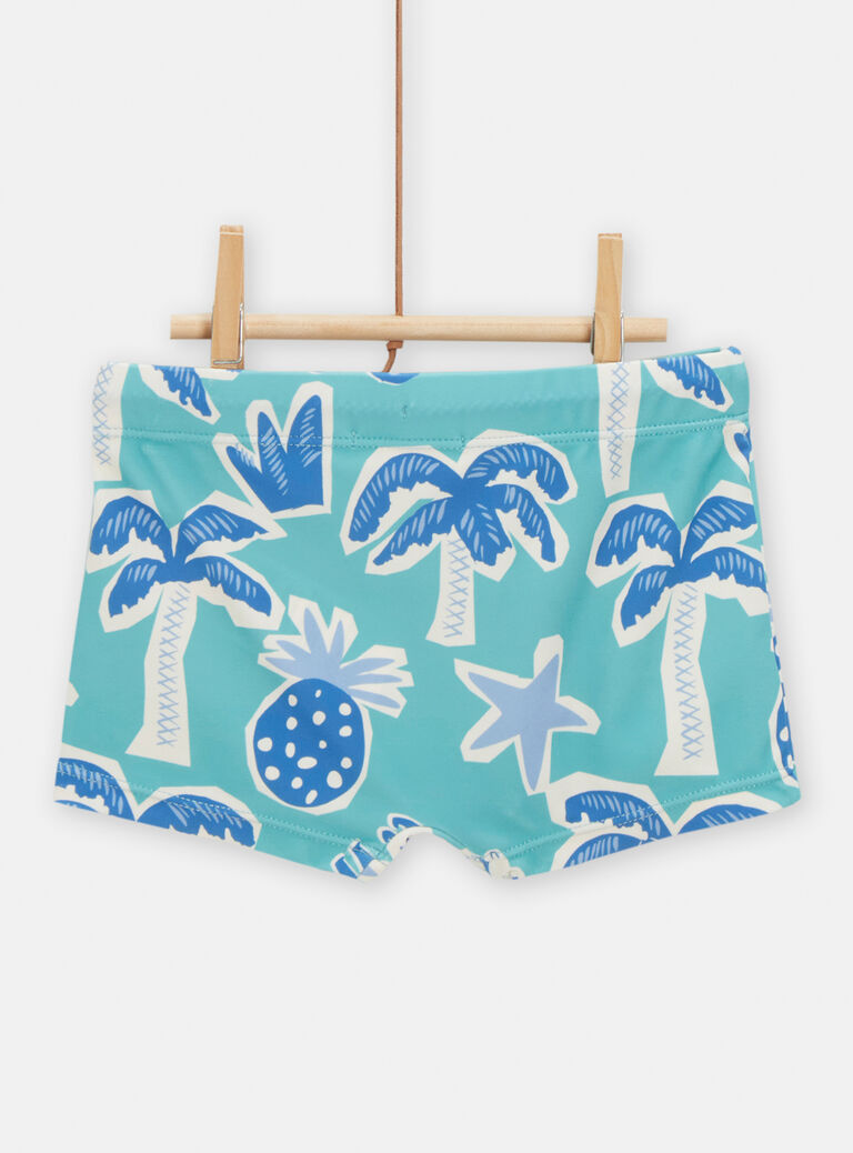 Boxer de bain à motif palmier pour garçon