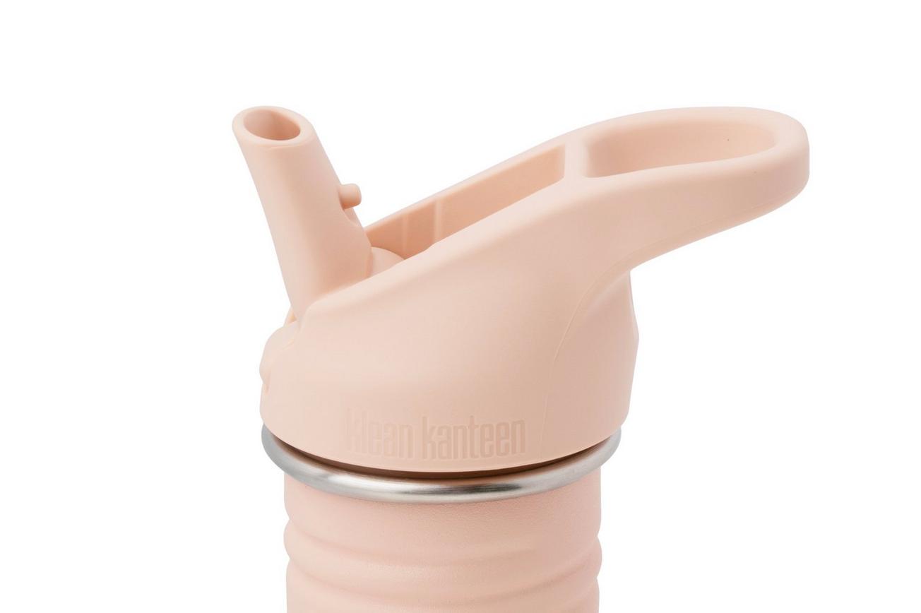 Klean Kanteen Classic Water Bottle 1011198 Peach Parfait, Flip Seal Sport Cap, drinkfles, 800 ml