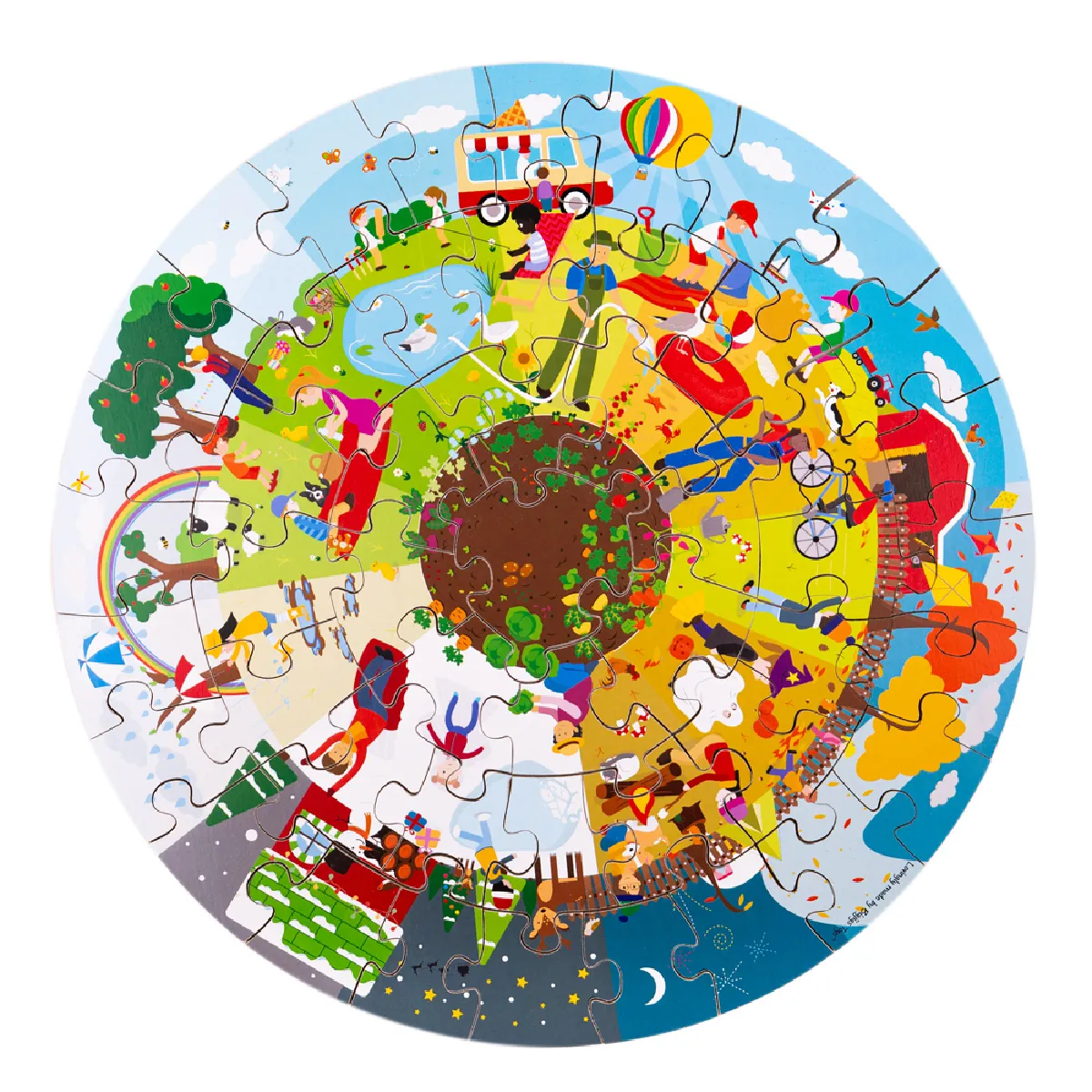 Bigjigs Toys Puzzle circulaire saisonnier