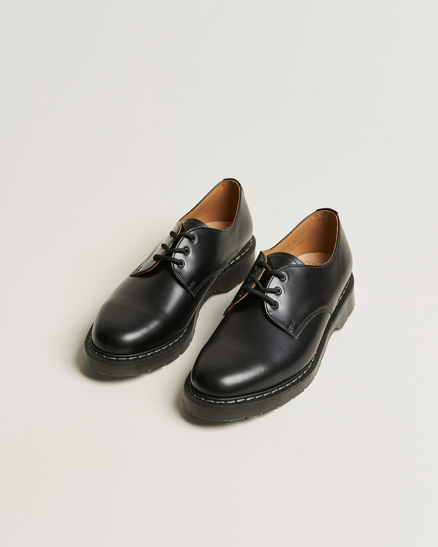 Solovair 3 Eye Gibson Shoe Black Shine