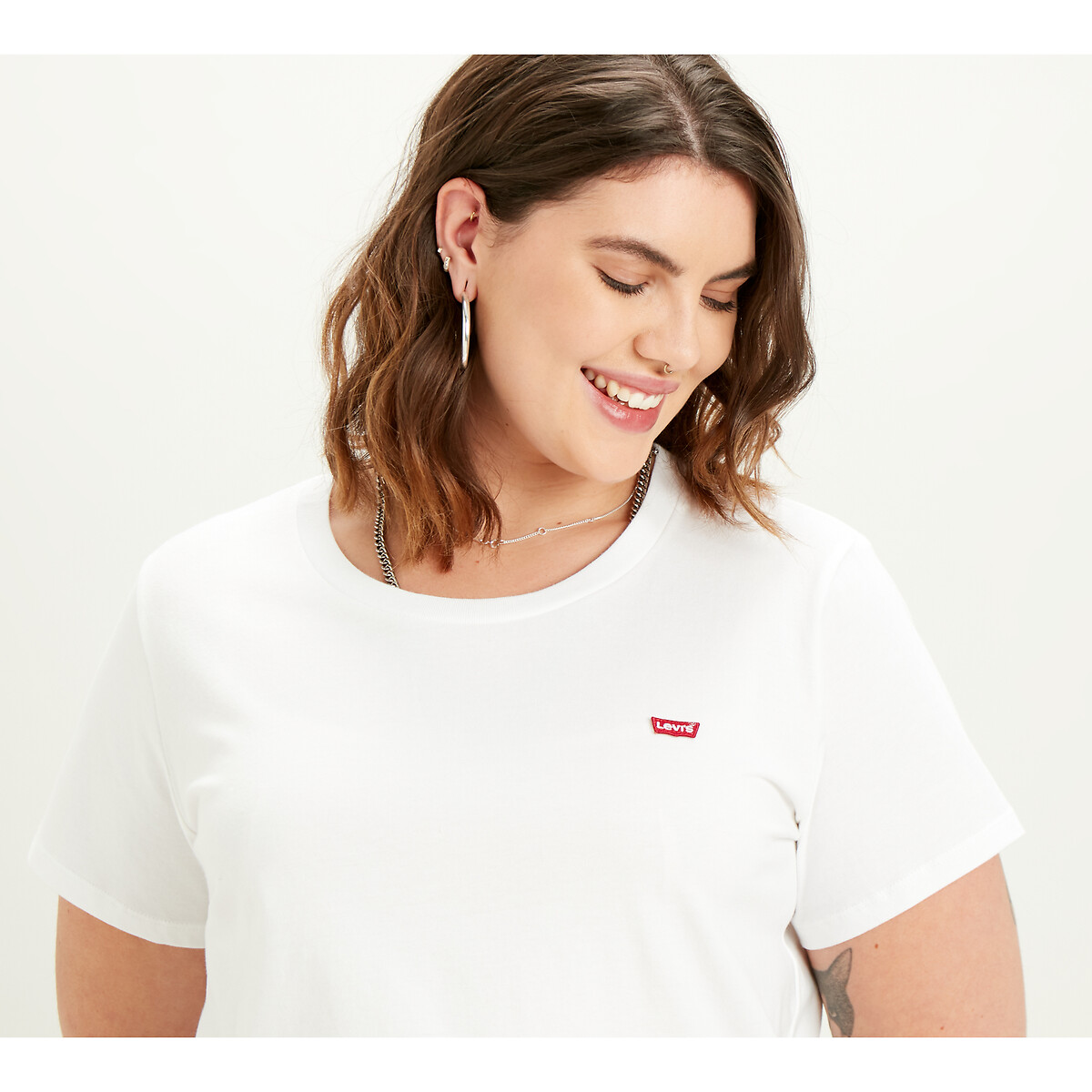 LEVI'S PLUS<br>Camiseta de manga curta com logo na frente