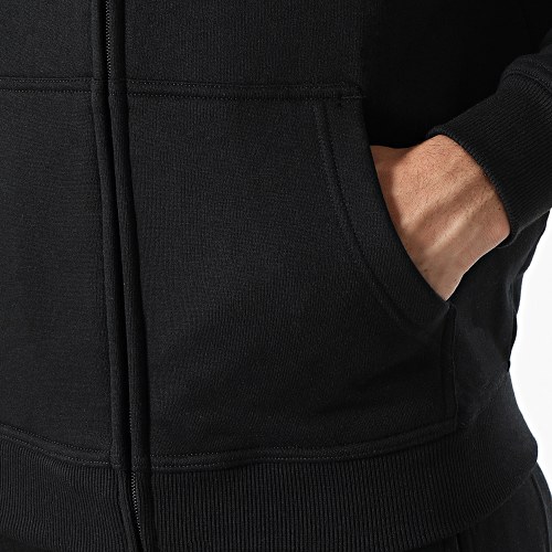 Ensemble Sweat Zippé Capuche Et Pantalon Jogging TB001 Noir
