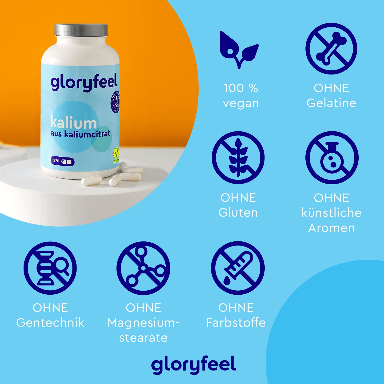gloryfeel® Kalium Kapseln