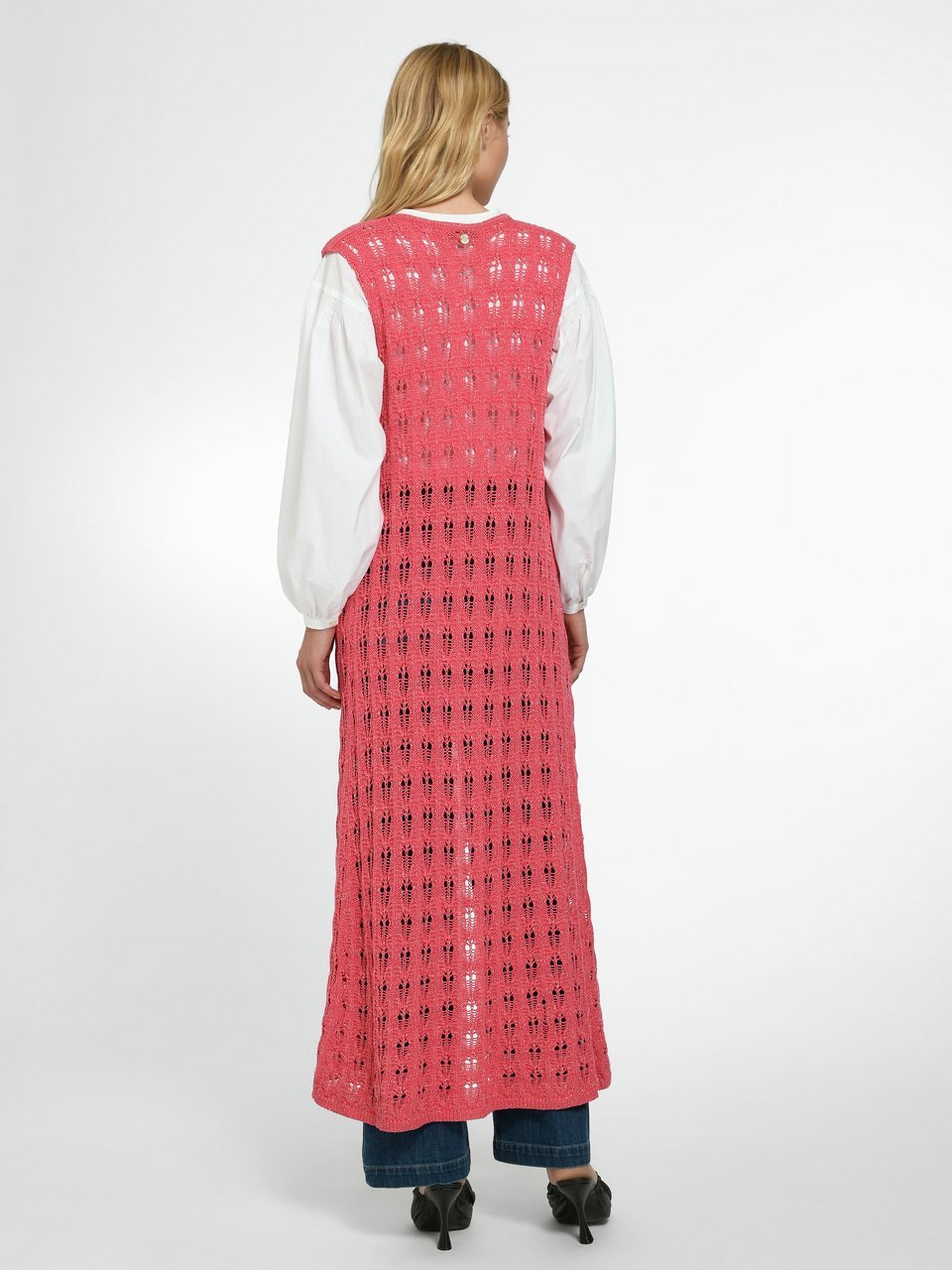Ärmellose Strickjacke