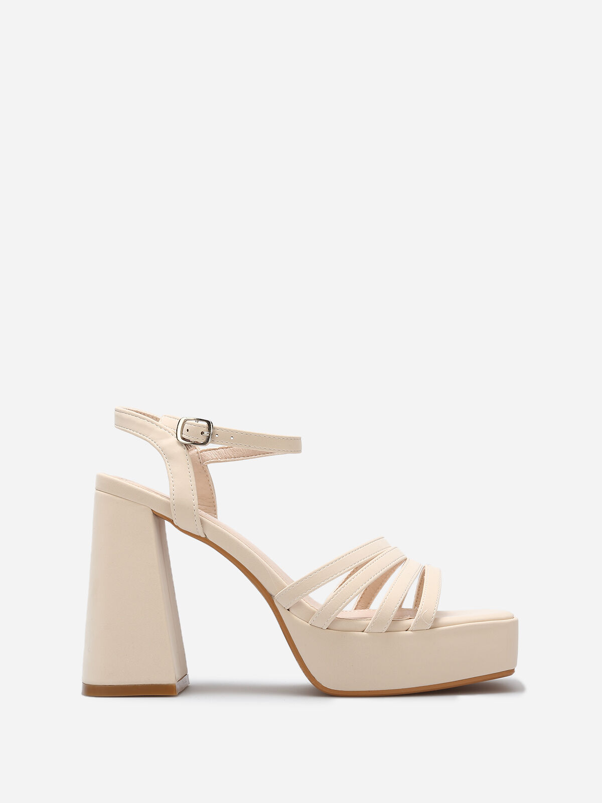 Sandales mates à fines brides- Beige