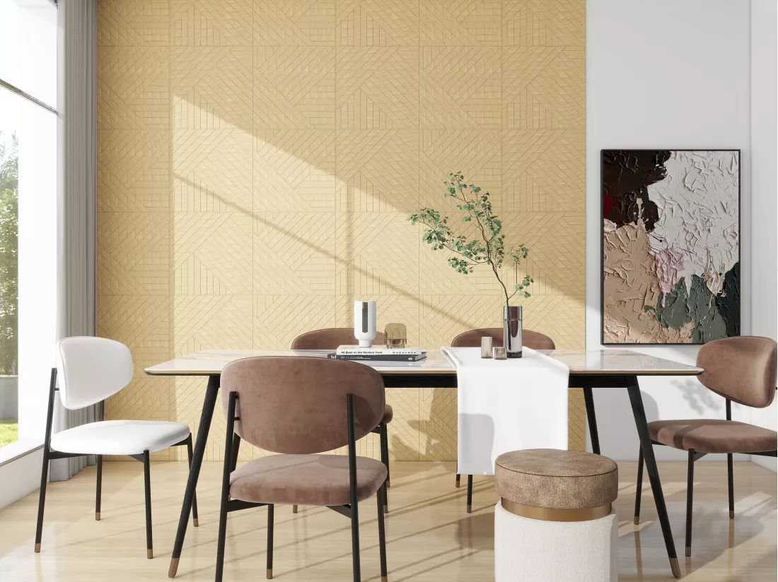 Panneau mural - Finition bois naturel clair - Pack de 1 m² - Lot de 4 pièces - VELTON