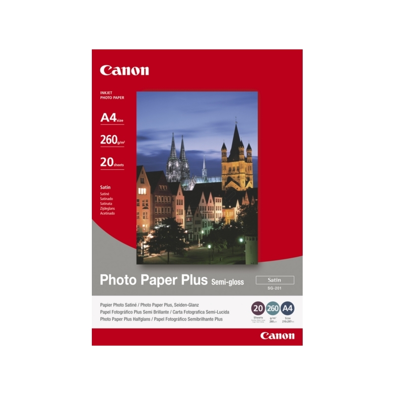 Canon Photo Papier Plus Fotopapier, A4, 260 g/m², seidenmatt