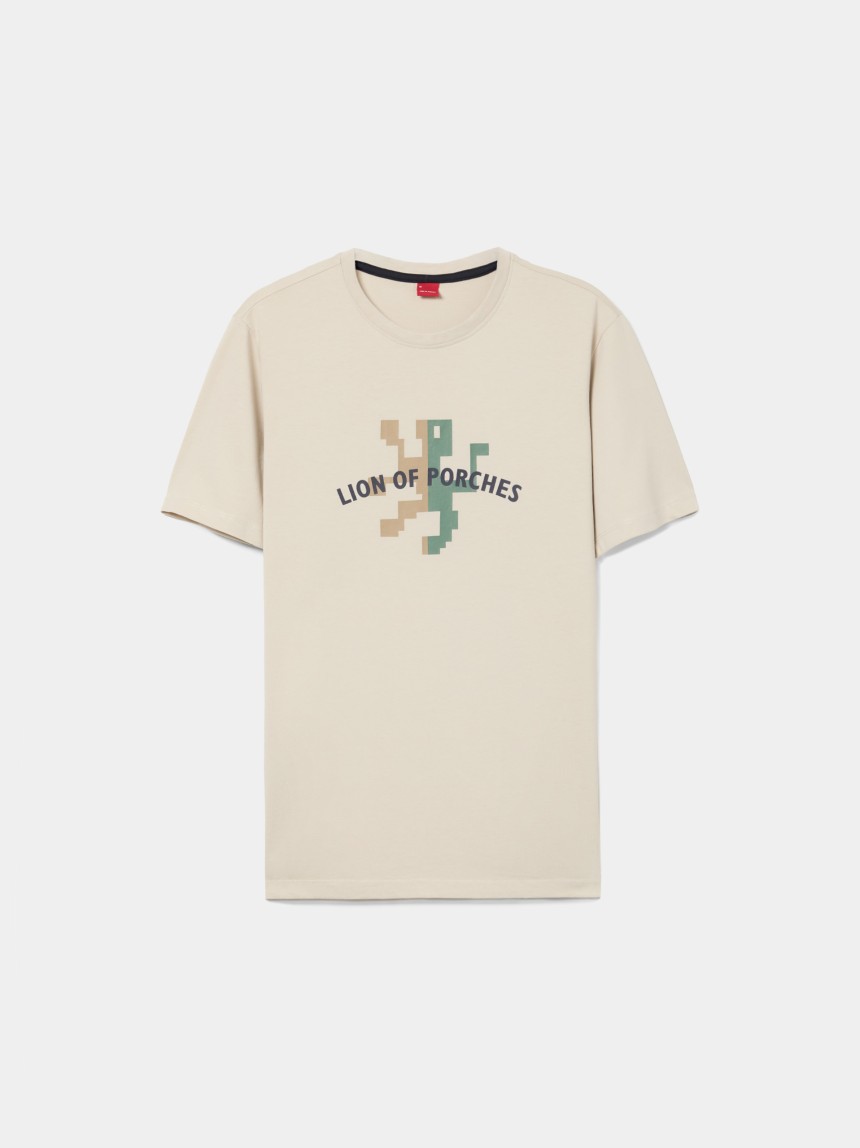 T-shirt estampada de algodão