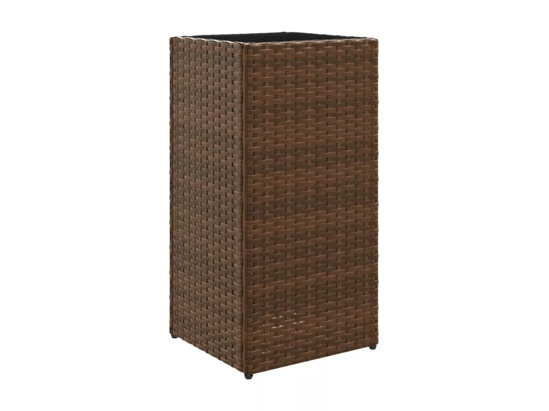 Jardinière bac lit surélevé résine marron 30 x 30 x 60 cm 02_0037495