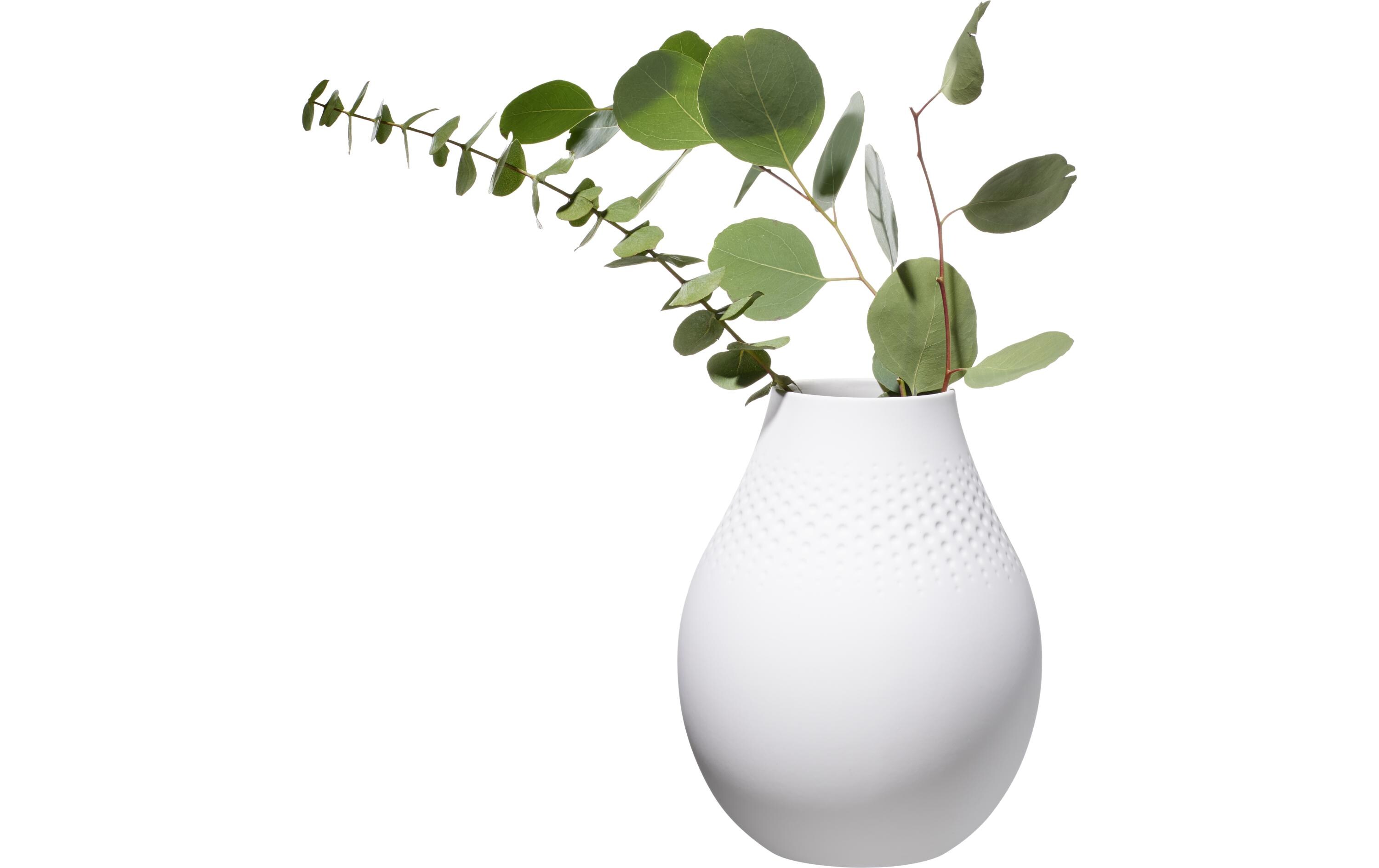 Vase Collier Perle No. 2, WeissWeisse Vase aus Porzellan