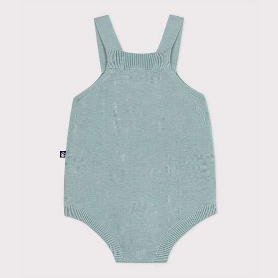 Barboteuse bébé en tricot à point fantaisie à bretelles   de               Petit Bateau