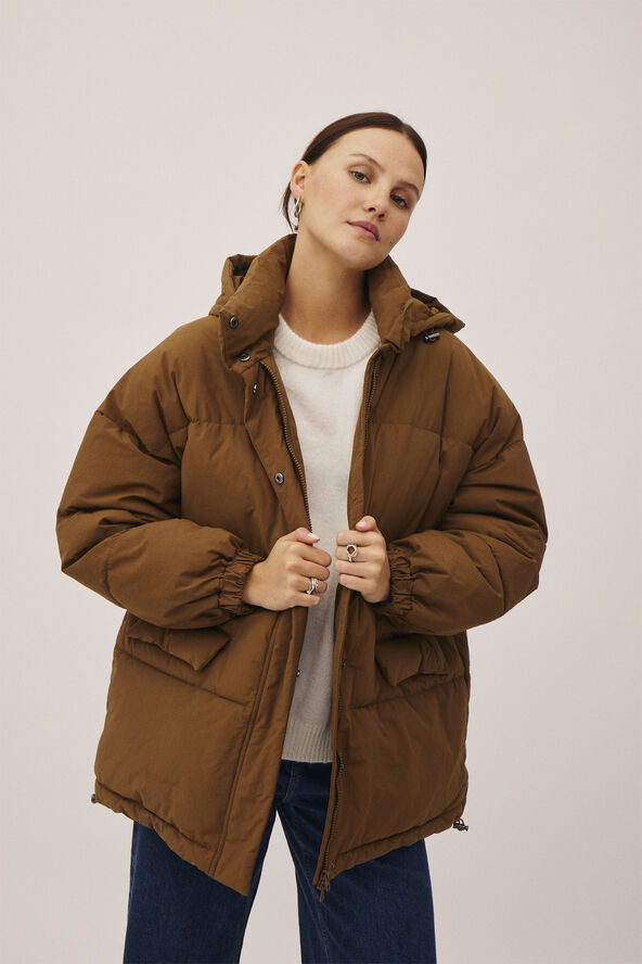 Magasin du Nord Collection Enya 2 GRS Water Repellent Puffer Jacket Tobacco brown