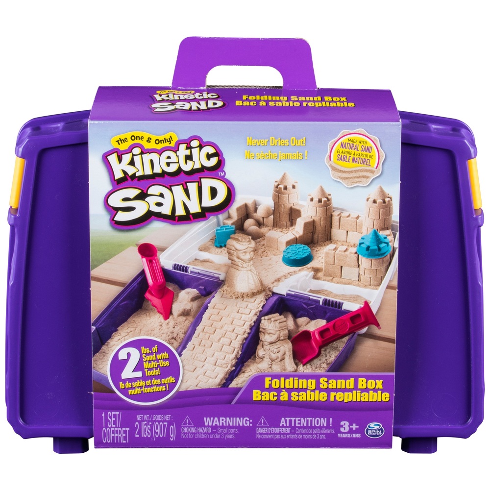 Faltbarer Sandkasten aus kinetischem Sand