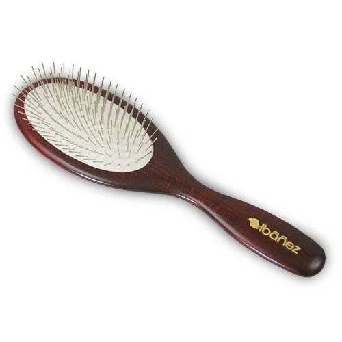 Escova macia Ibañez para cães e gatos, marrom