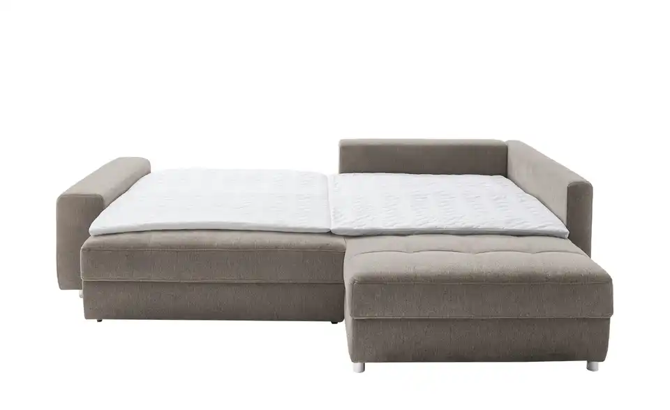 Ecksofa Arissa de Luxe Taupe rechts Webstoff