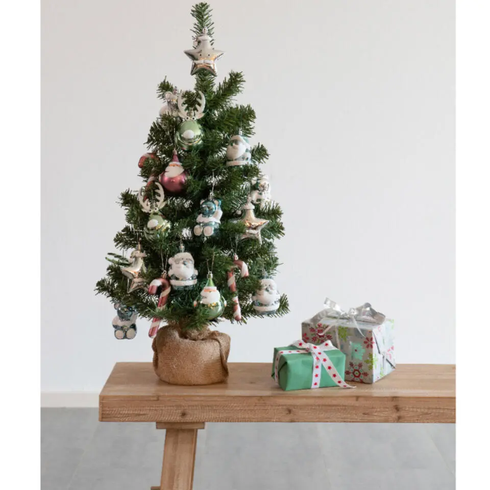 Bellatio Decorations Kunst kerstboom - H75 cm - met versiering