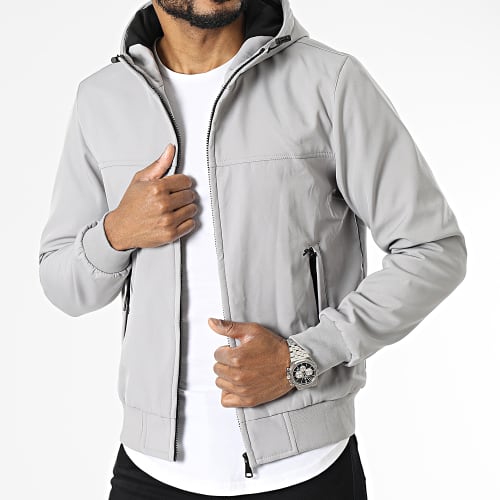 Veste Zippée Capuche Gris