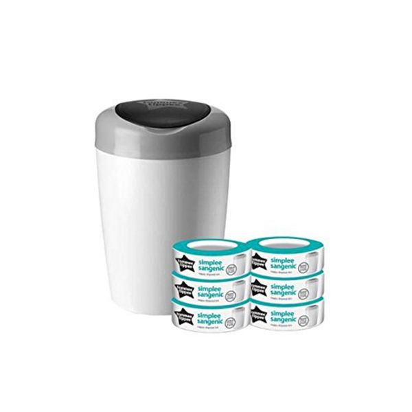 Tommee Tippee Simplee Sangenic   6 recargas Branco