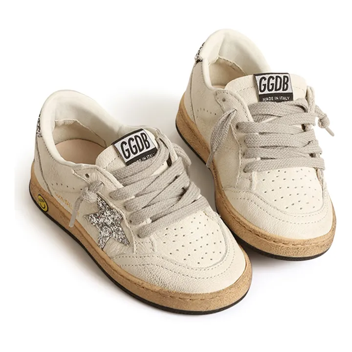 Golden Goose Baskets Lacets Ballstar Paillettes | Argenté
