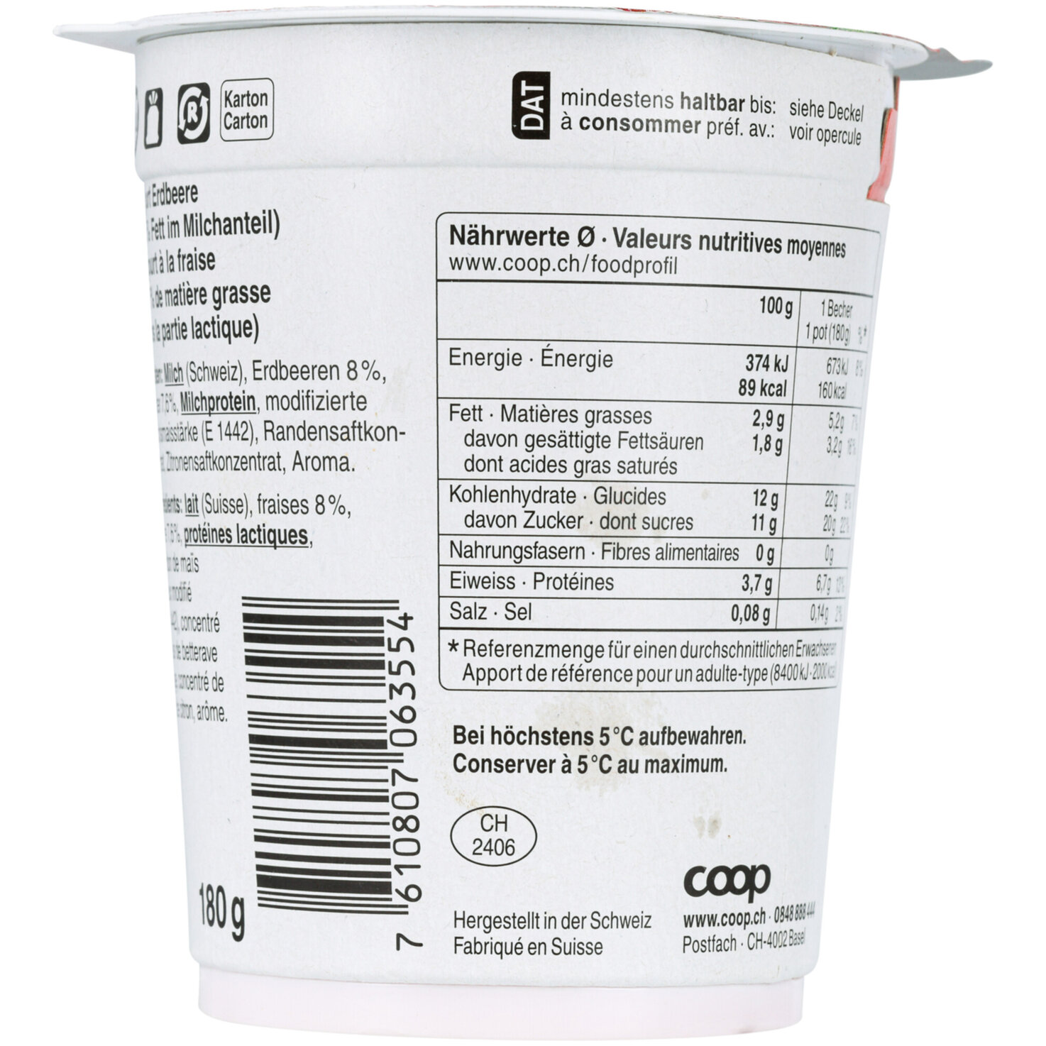 Joghurt Erdbeer 2x180g