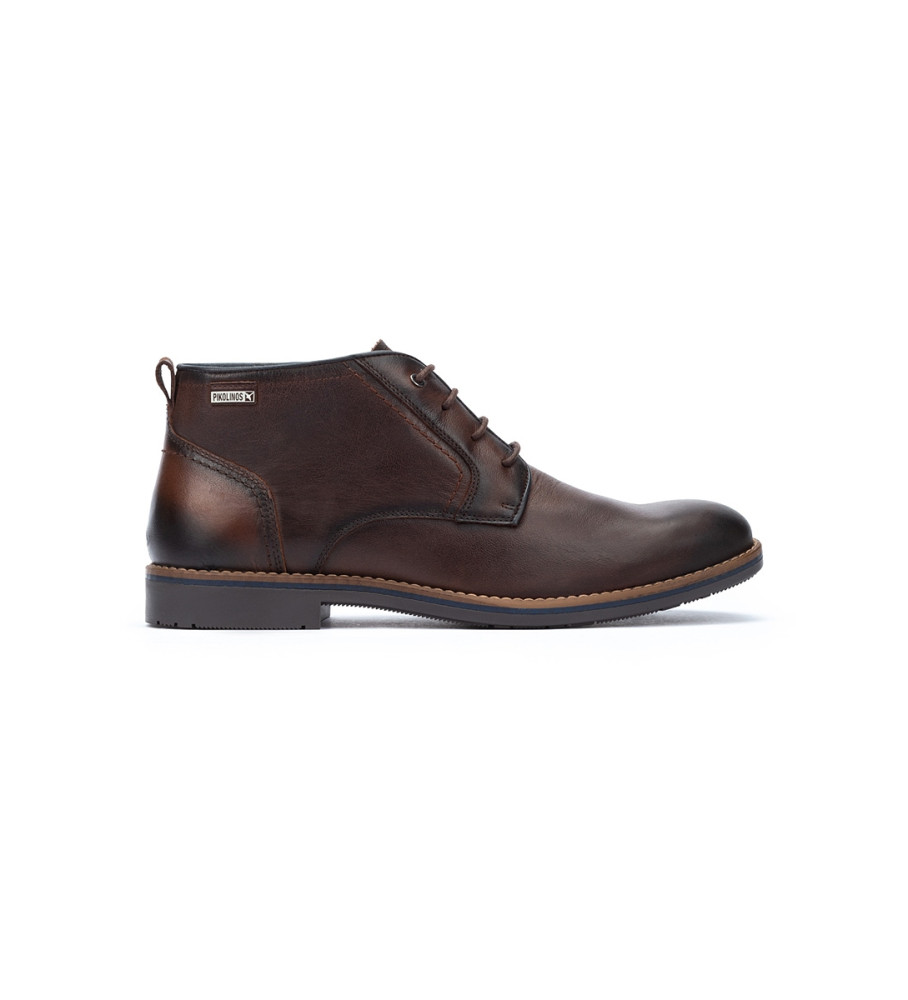 Botas de tornozelo Pikolinos Leon em couro marrom