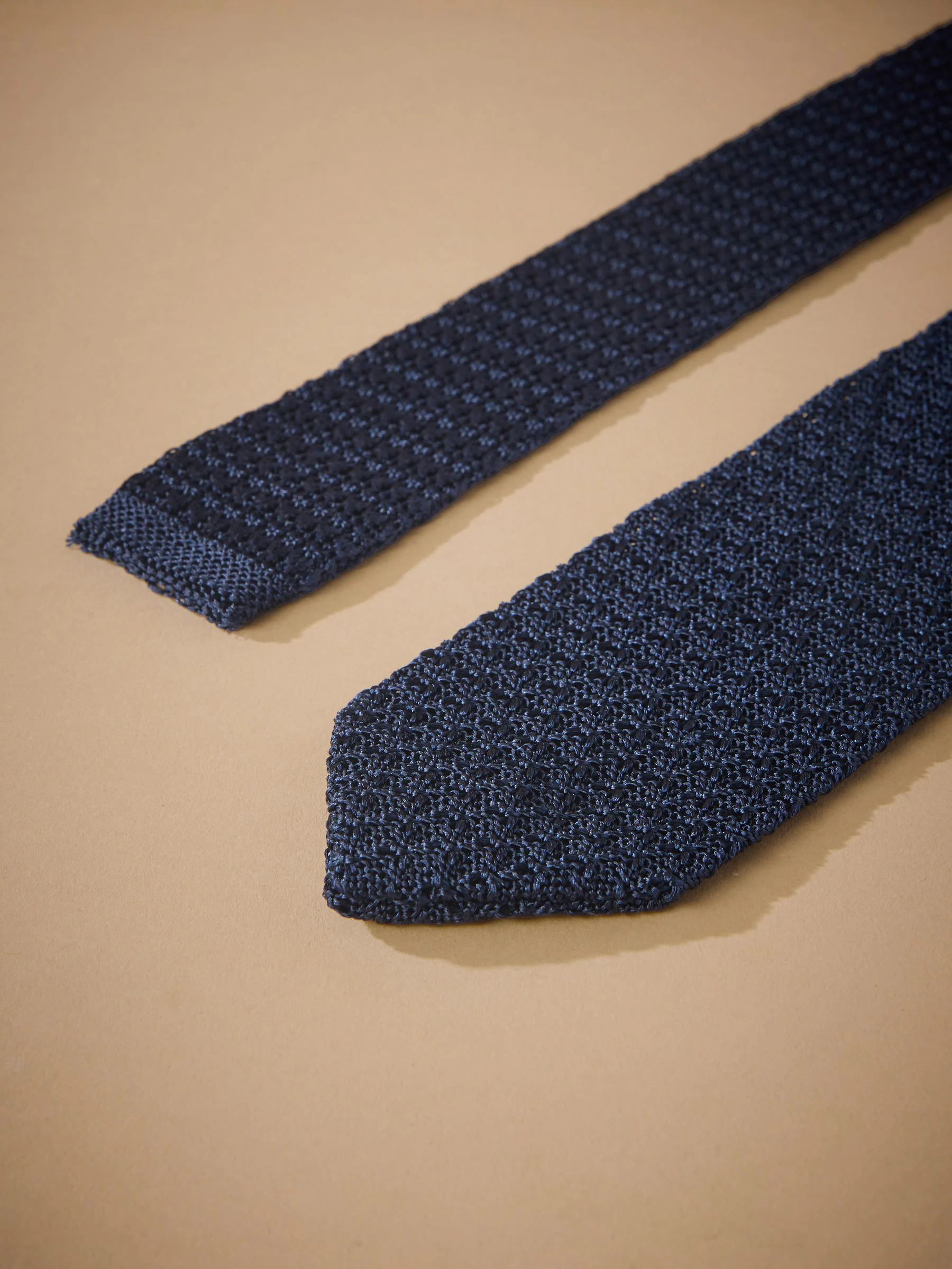 Marineblauw - Signature das met textuur van Italiaanse zijde