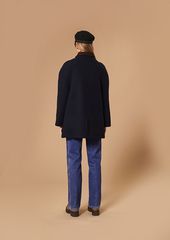 Manteau Marlableu nuit en laine