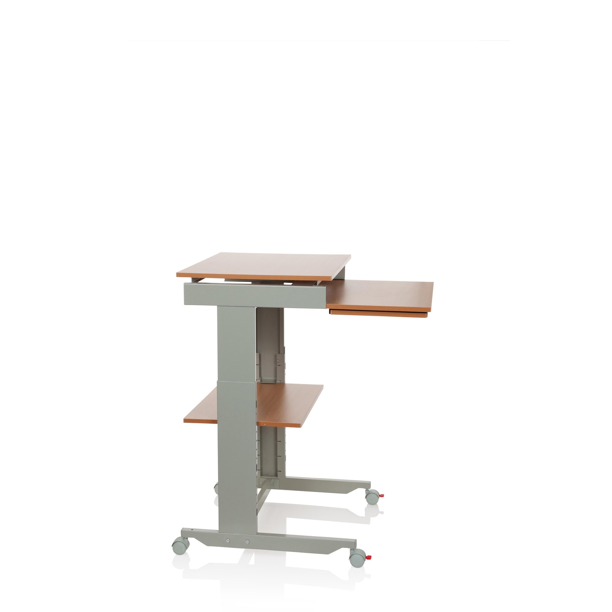 Stehschreibtisch WORKSTATION Melaminharzbeschichtete Spanplatte, Gestell pulverbeschichteter Stahl hjh OFFICE