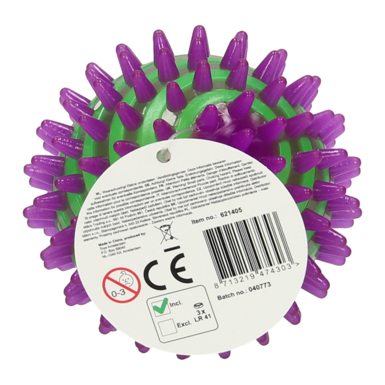 Stuiterbal Spikey met Licht