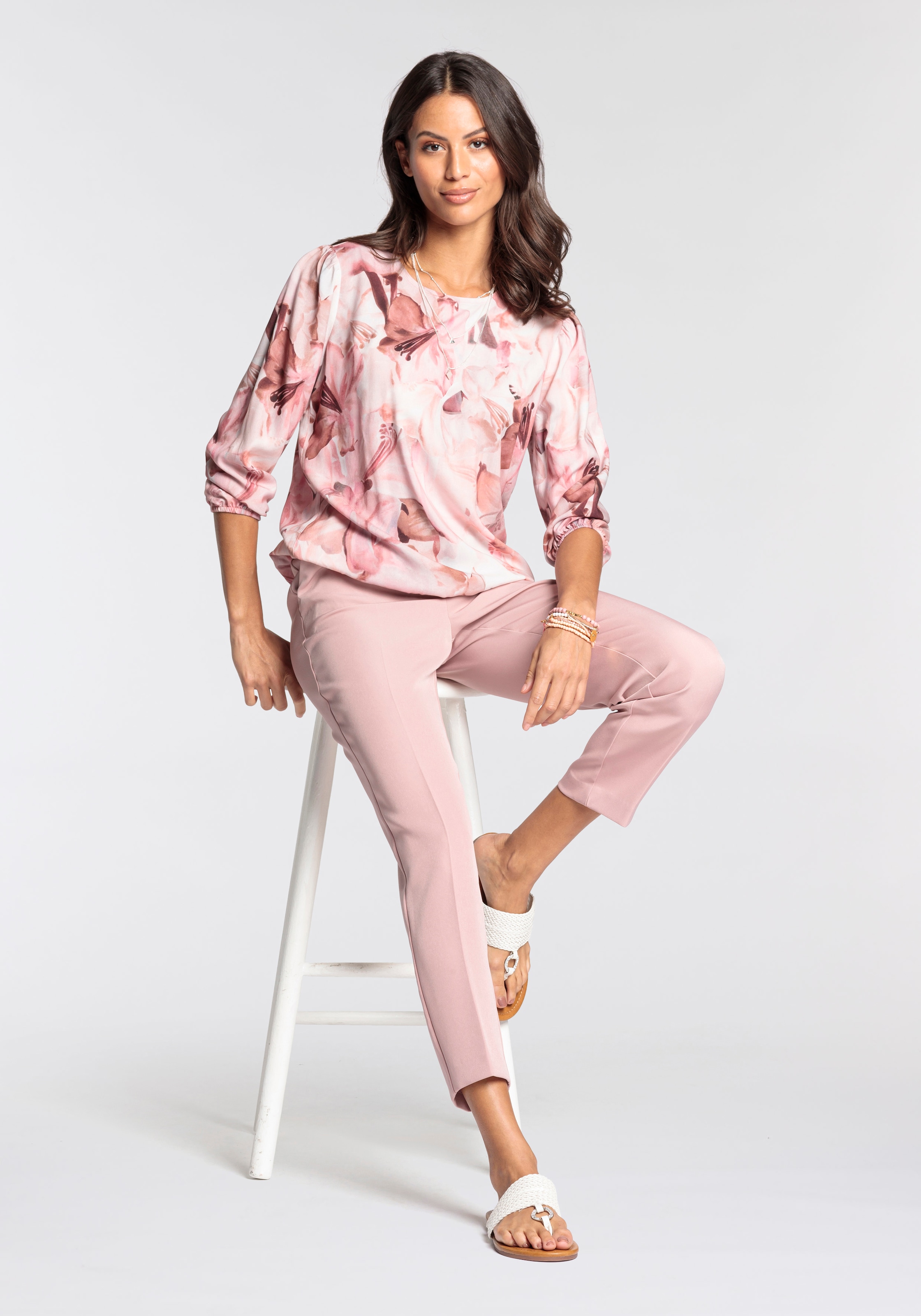 Laura Scott Druckbluse , mit femininen Blumen-Print