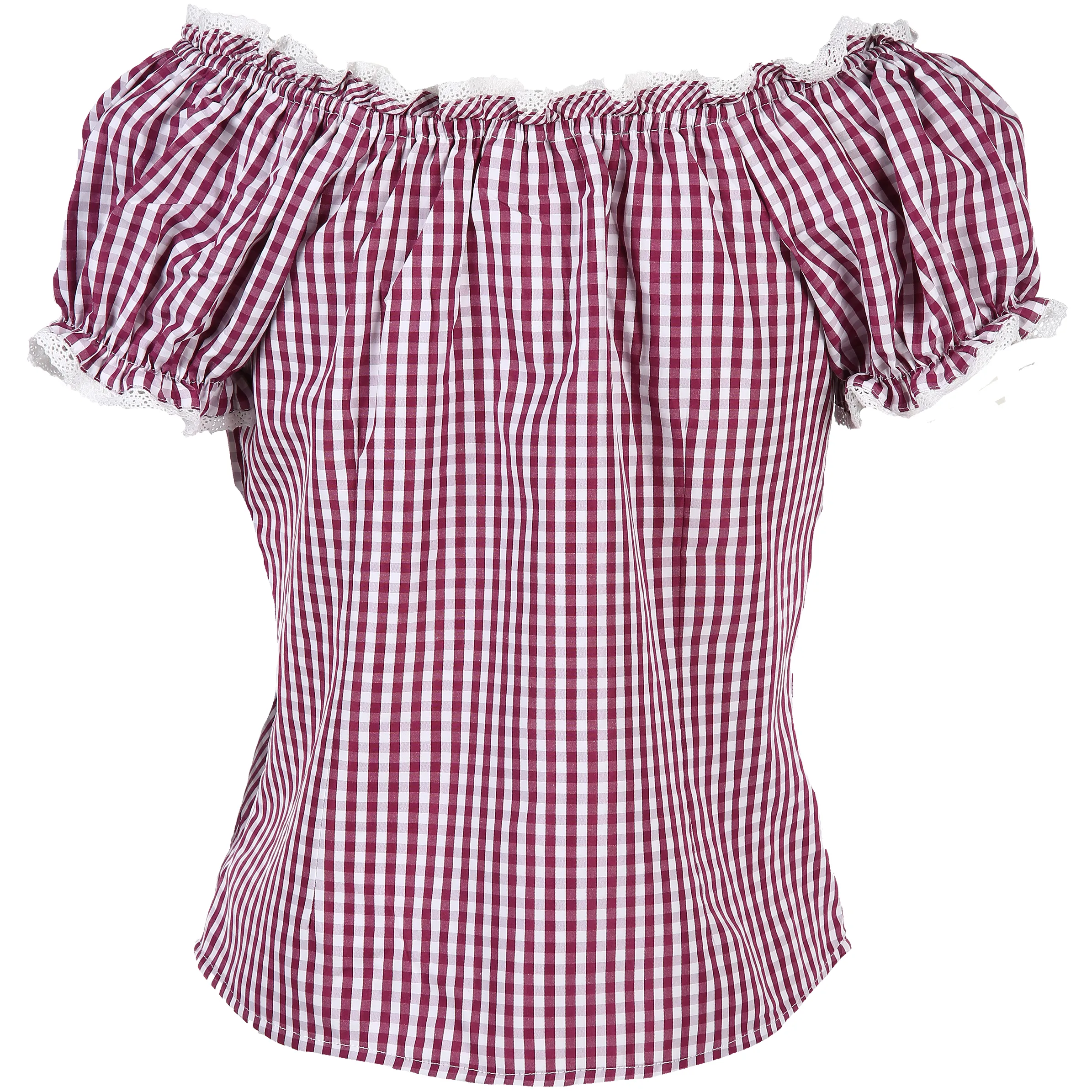 Damen Trachtenbluse im Vichykaro Look