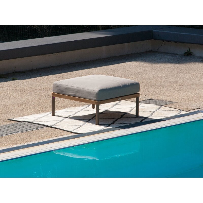 Pouf type ottoman KALLYSTA - résistant aux UV