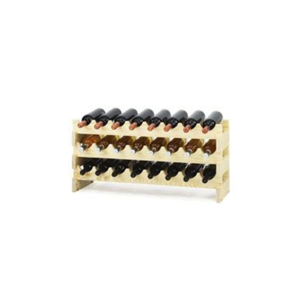 PROREGAL Wijnrek Vinoteca Flex HxBxD 35 x 83 x 29 cm 24 Flessen Massief grenenhout Bruin Geolied