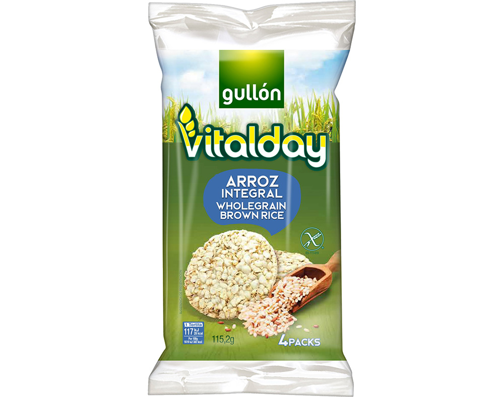 TORTITAS GULLON VITALDAY ARROZ 115.2G