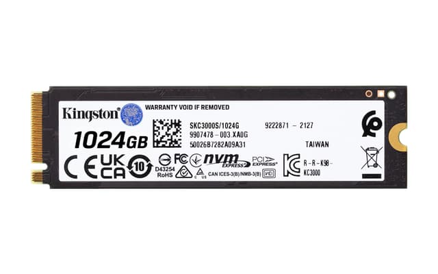 Kingston KC3000 PCIe 4.0 intern NVMe SSD (1024GB)