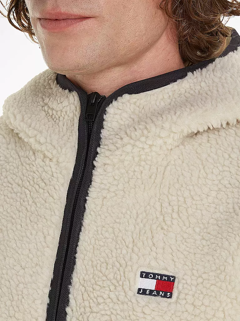 TOMMY JEANS Jacke in Felloptik beige