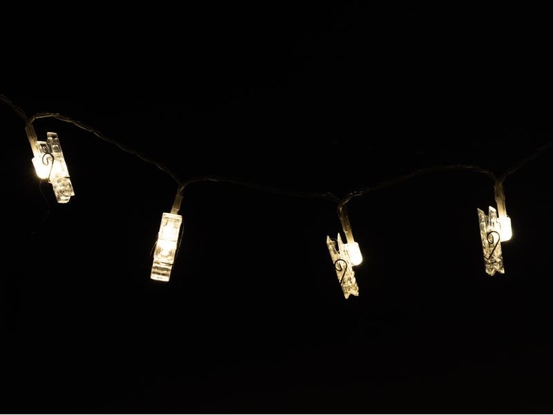 COCON Lichterkette Lichterkette LED Clips, 120 cm Dekorative Beleuchtung