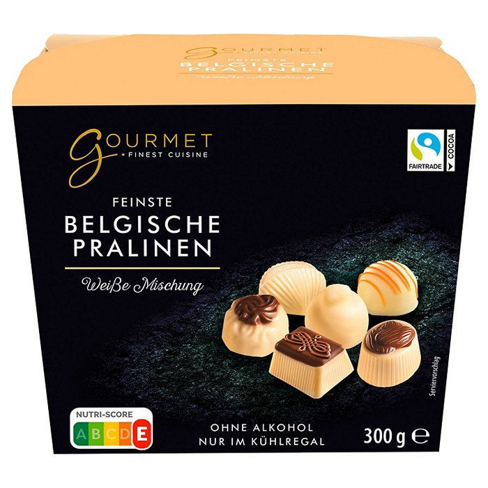 GOURMET FINEST CUISINE Feinste Belgische Pralinen 300 g, Weiß