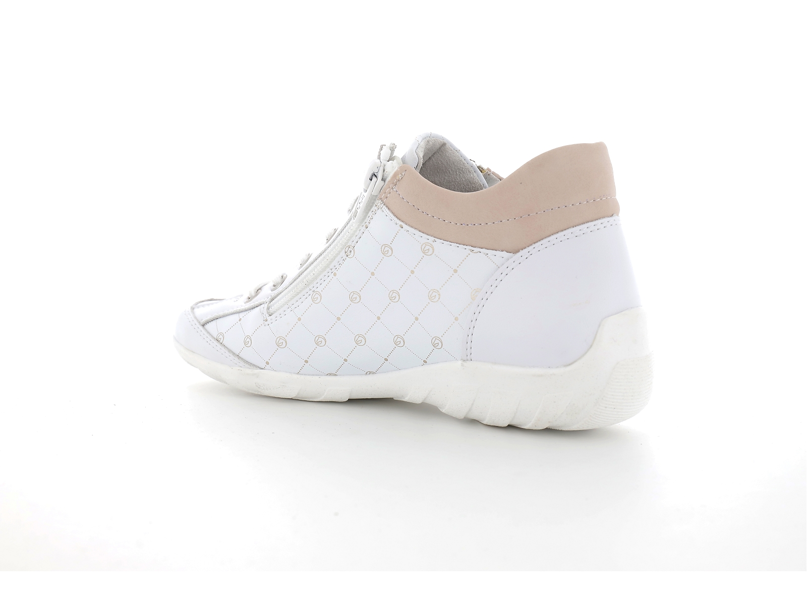 Remonte-R3496 Cuir Blanc Beige